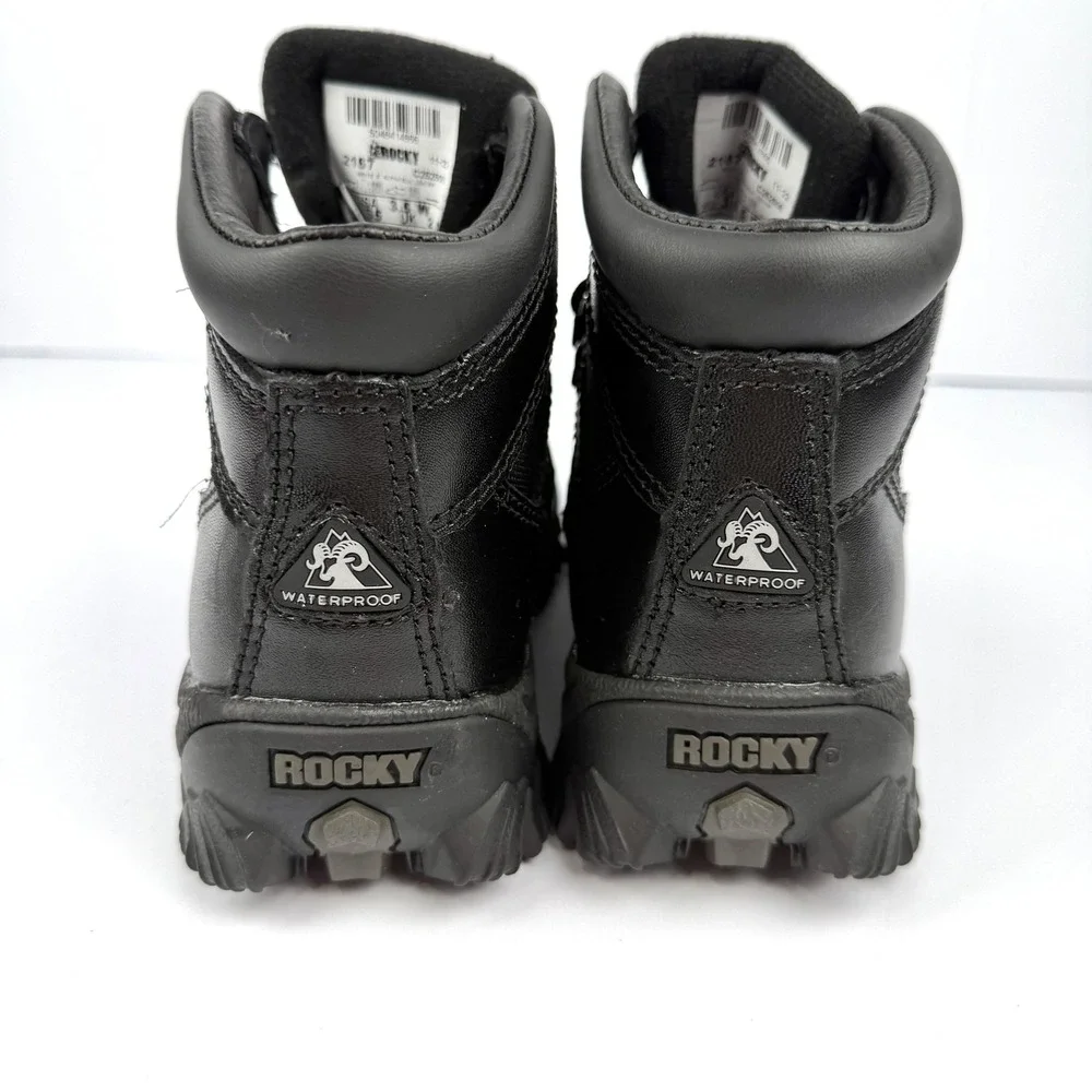 Rocky Alpha Force Boots Mens Size‎ 3.5 W Black 6 Inch Waterproof Leather 2167